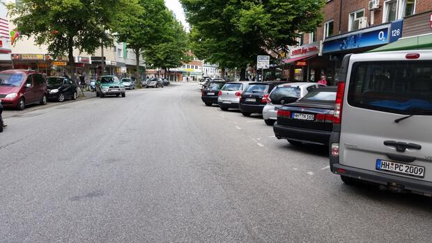 Der Straßenraum in der Osterstraße vor der Baumaßnahme.