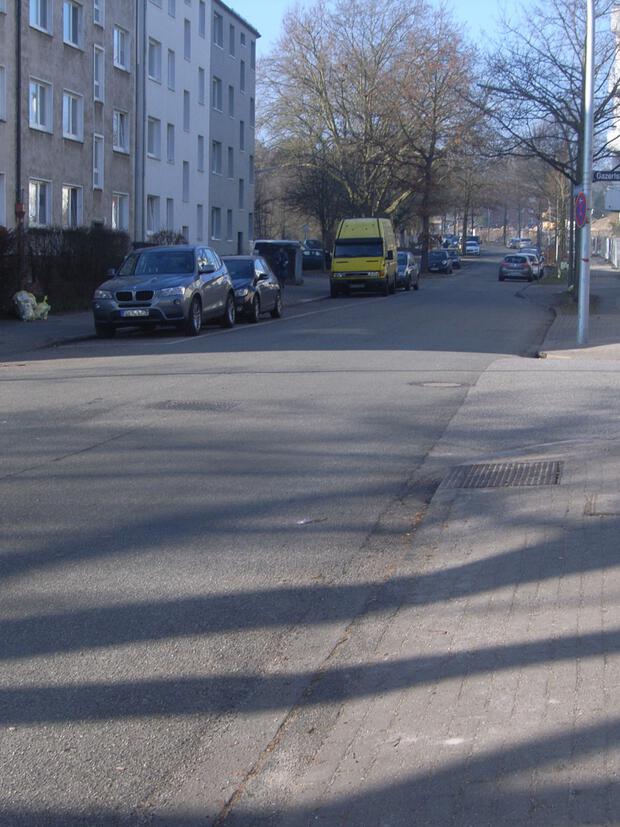 Verkehrsflächen vor dem Umbau