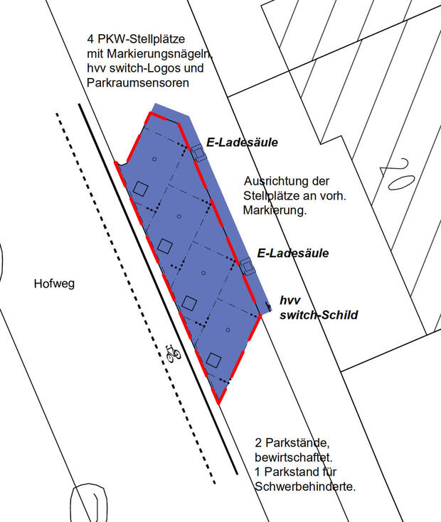 Standortplanung mit Darstellung der Sondernutzungsfläche